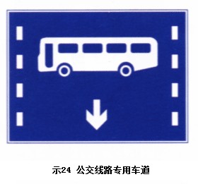 公交路線專業(yè)車道標(biāo)志